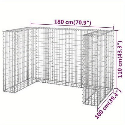 Afvalbak – Prullenbak – Afvalemmer – Vuilnisbak – Afvalcontainer – Gegalvaniseerd Staal – Groot Formaat 180x100x110 cm