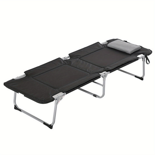 Ligbed – Ligstoel – Zonnebed – Opvouwbaar – Verstelbaar – Lichtgewicht Stabiel Frame – Oxford Stof 196x64x45 cm Donkergroen