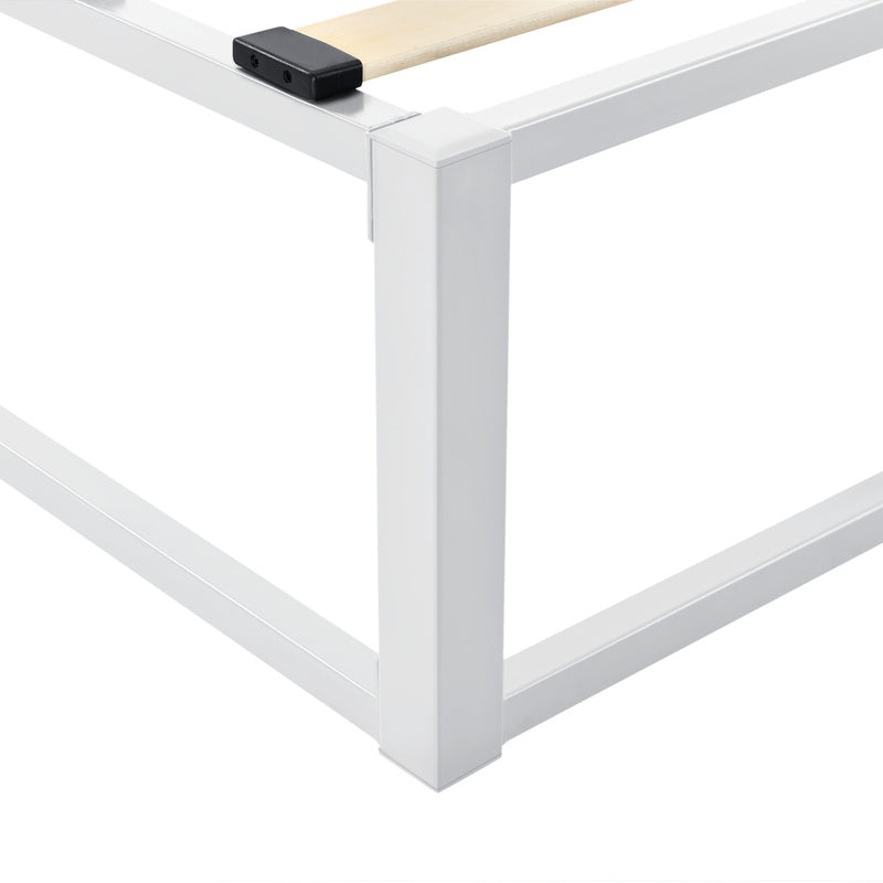 Bedframe – Metalen Bed – Bedframe Met Lattenbodem – Stabiel Bed – Tweepersoonsbed – Zwart – Stevig Gecoat Staal – Onderhoudsvriendelijk