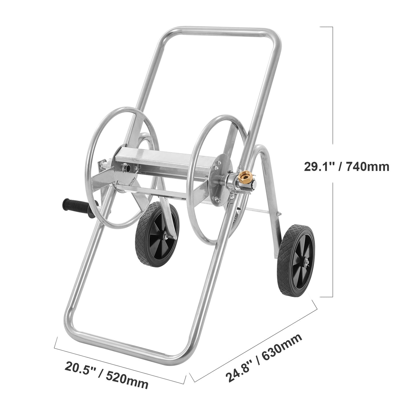 Tuinslangwagen – Slangenwagen – Slanghaspel – Tuinslanghaspel – Tuinslanghouder – 175 ft Capaciteit – Robuust Stalen Frame