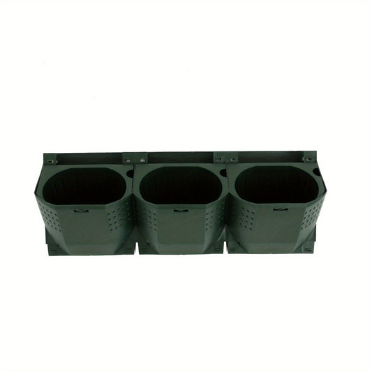 36-Pot Wall-Mounted Planter with 36 Individual Pots - Heavy-Duty PP Plastic /Outdoor Vertical System Suitable for Balcony,, - Contemporary Modern Plant Holder
