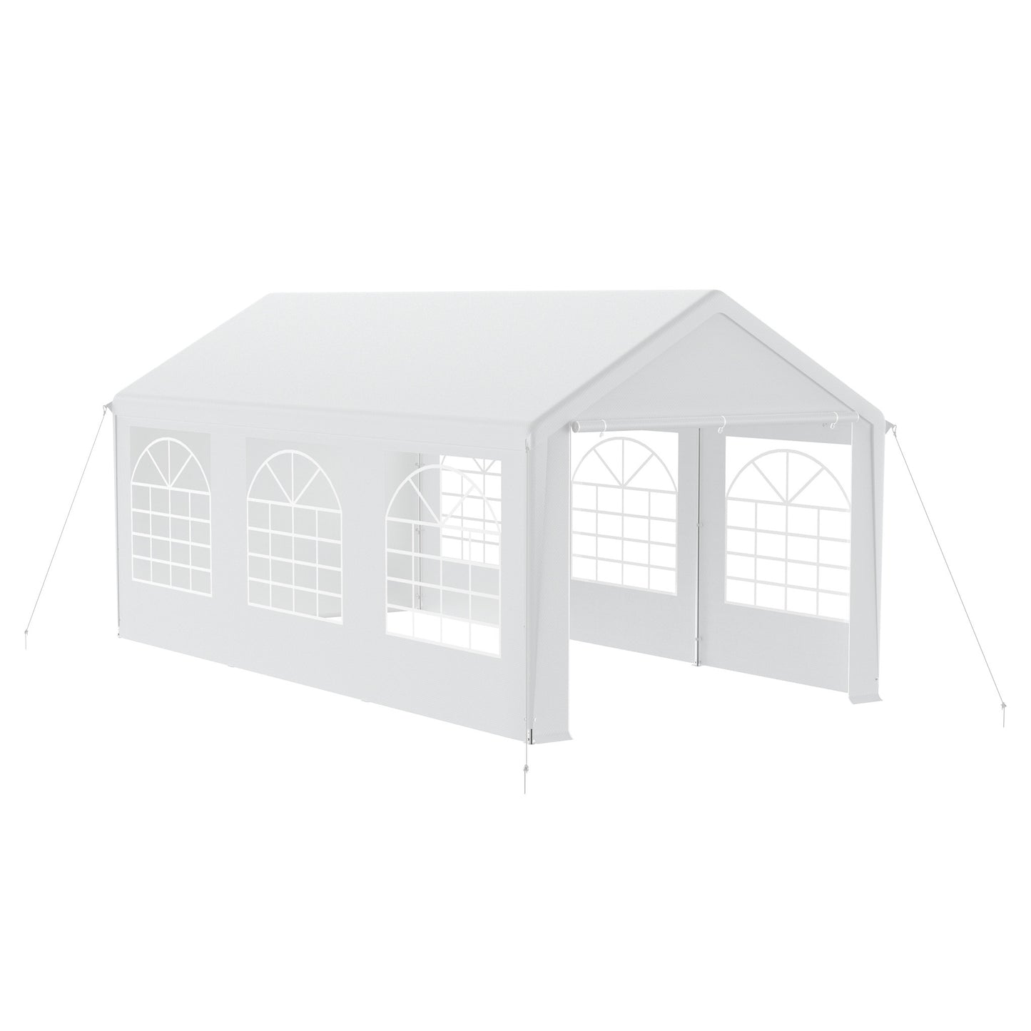 Party Tent Garden Pavilion Foldable Tent Camping Tent with Side Panels and Windows for Party, Market Stall, and Outdoor Camping (3x4m/3x6m)