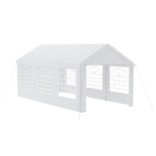 Party Tent Garden Pavilion Foldable Tent Camping Tent with Side Panels and Windows for Party, Market Stall, and Outdoor Camping (3x4m/3x6m)