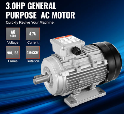Elektromotor – Elektrische Motor – Driefasige Motor – Compressor Motor – 2,2 kW Vermogen – 2890 RPM Snelheid