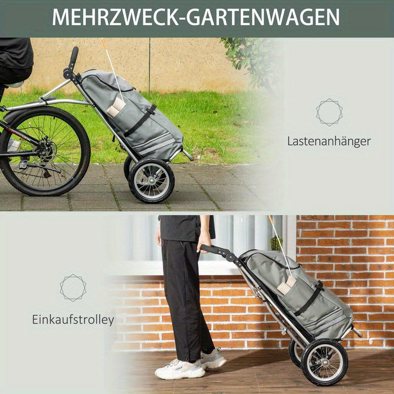 Transportkar Opvouwbare Kar Boodschappenwagen Tuinkar Pakketkar – Extra Grote Laadruimte – Stevig Metaalframe Met All-Terrain EVA Wielen
