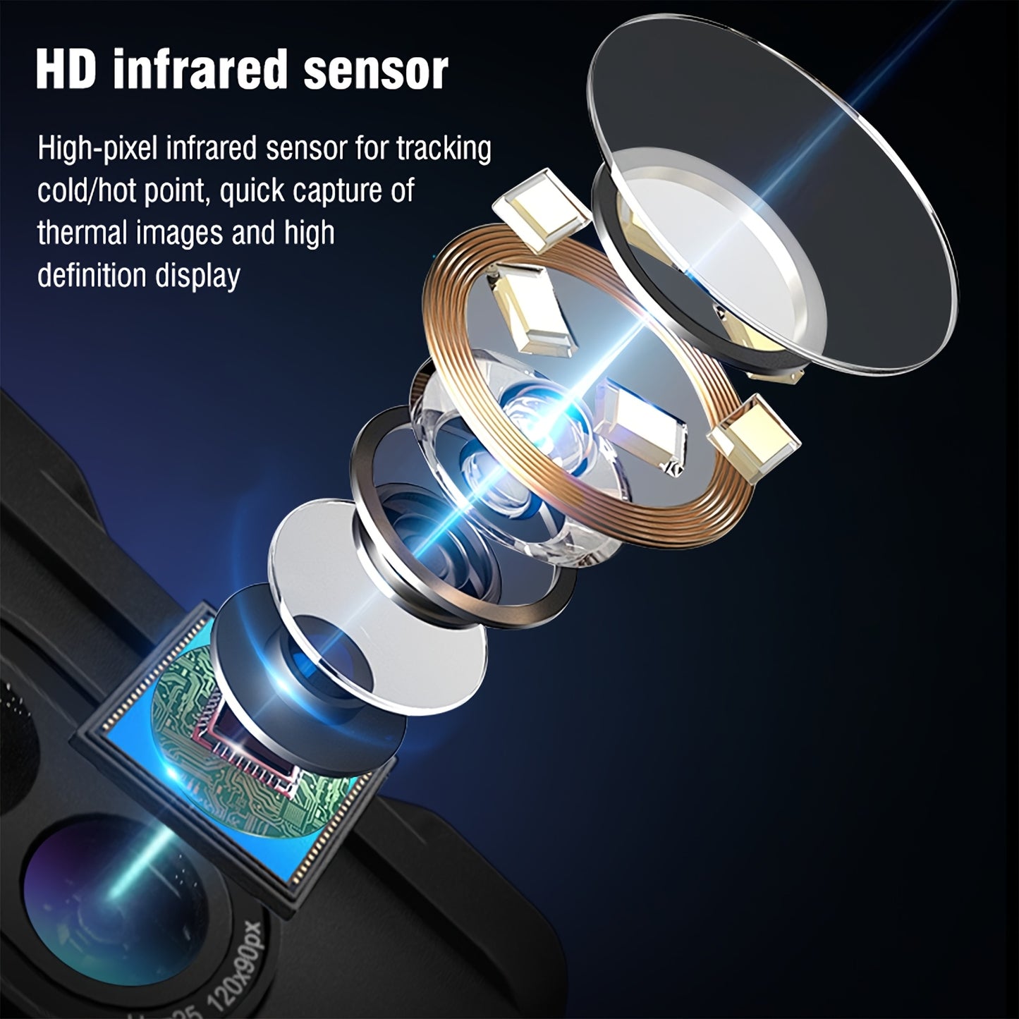 Thermische Camera – Warmtebeeldcamera – Warmte Camera – Thermografische Camera – Infrarood Camera – Draadloos – Oplaadbare 1500mAh Lithium Batterij – Compact Design