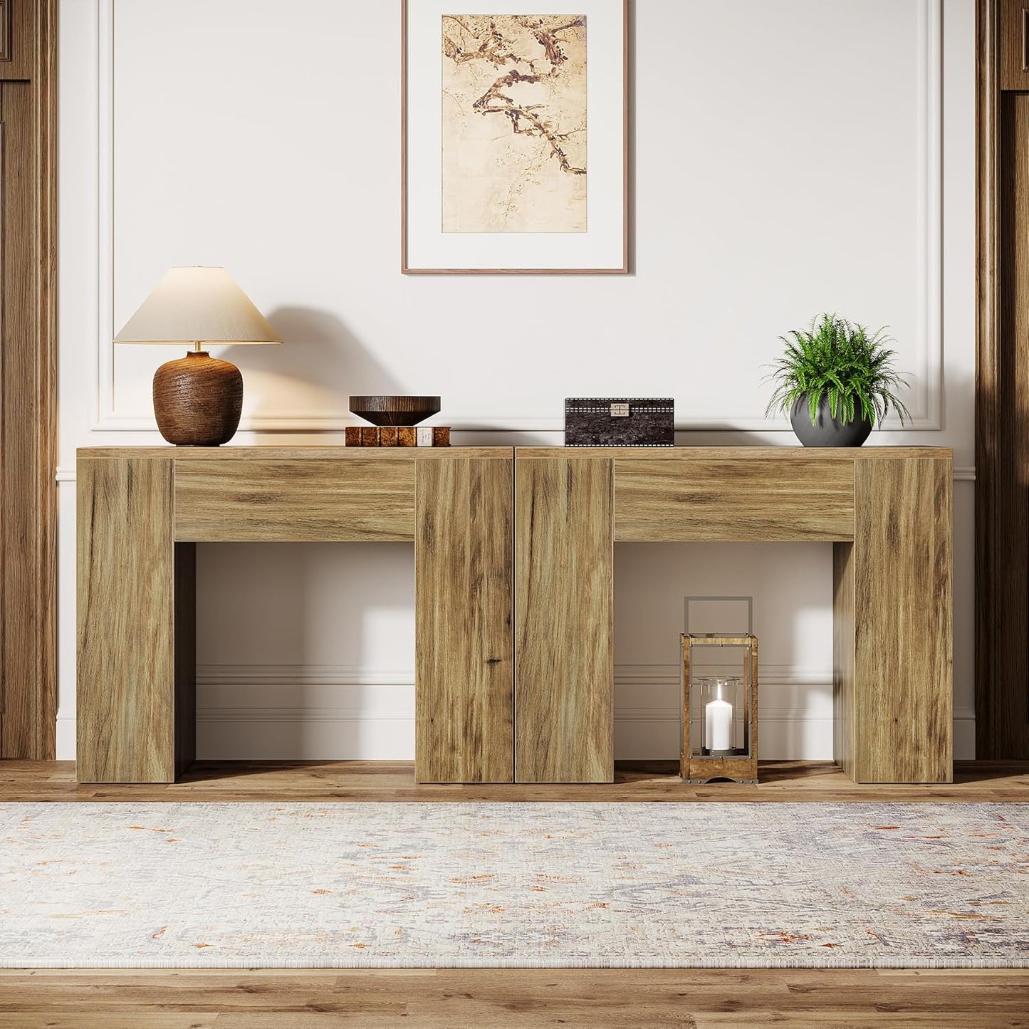 Bijzettafel – Sidetable – Nachtkastje – Bijzettafeltje – Houten Tafel – Style1 – Ruim Tafelblad 80x40 cm – Stevige Massief Houten Constructie