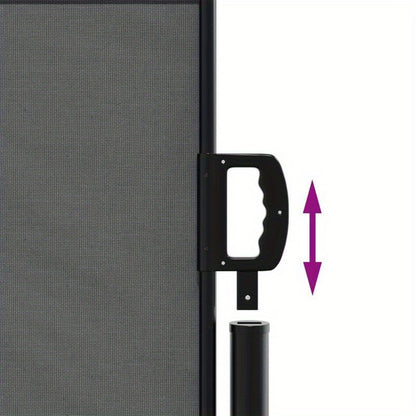 Uitschuifbaar Windscherm – Windscherm Balkon – Windscherm Tuin – Privacy Scherm – 140x600 Cm – Metalen Frame - Antraciet