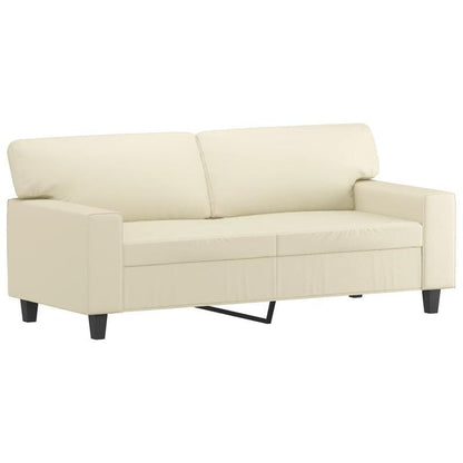 2-zits Slaapbank – Tweezits Bedbank – Logeerbank – Opklapbare Bank – Slaapstoel – Hardhouten Frame – Comfortabele Zitkussen 140 cm – Ruimtebesparend Design – Licht Beige