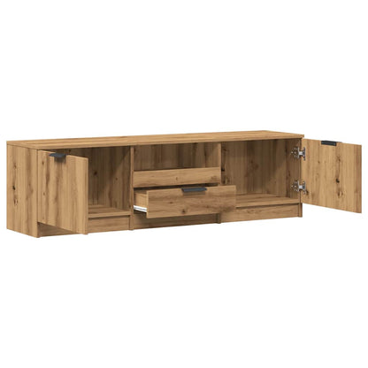 TV Cabinet Artisan Oak 140x35x40 cm Engineered Wood TV Stand Entertainment Center with Storage, Media Television Table for Living Room Bedroom