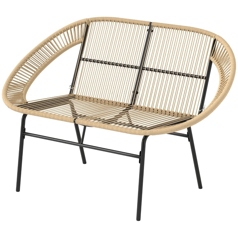 Eettafel – Keukentafel – Tafel – Dinertafel – Vintage Tafel – Bruin – Stalen Sledonderstel – Compact 80x80x76 cm