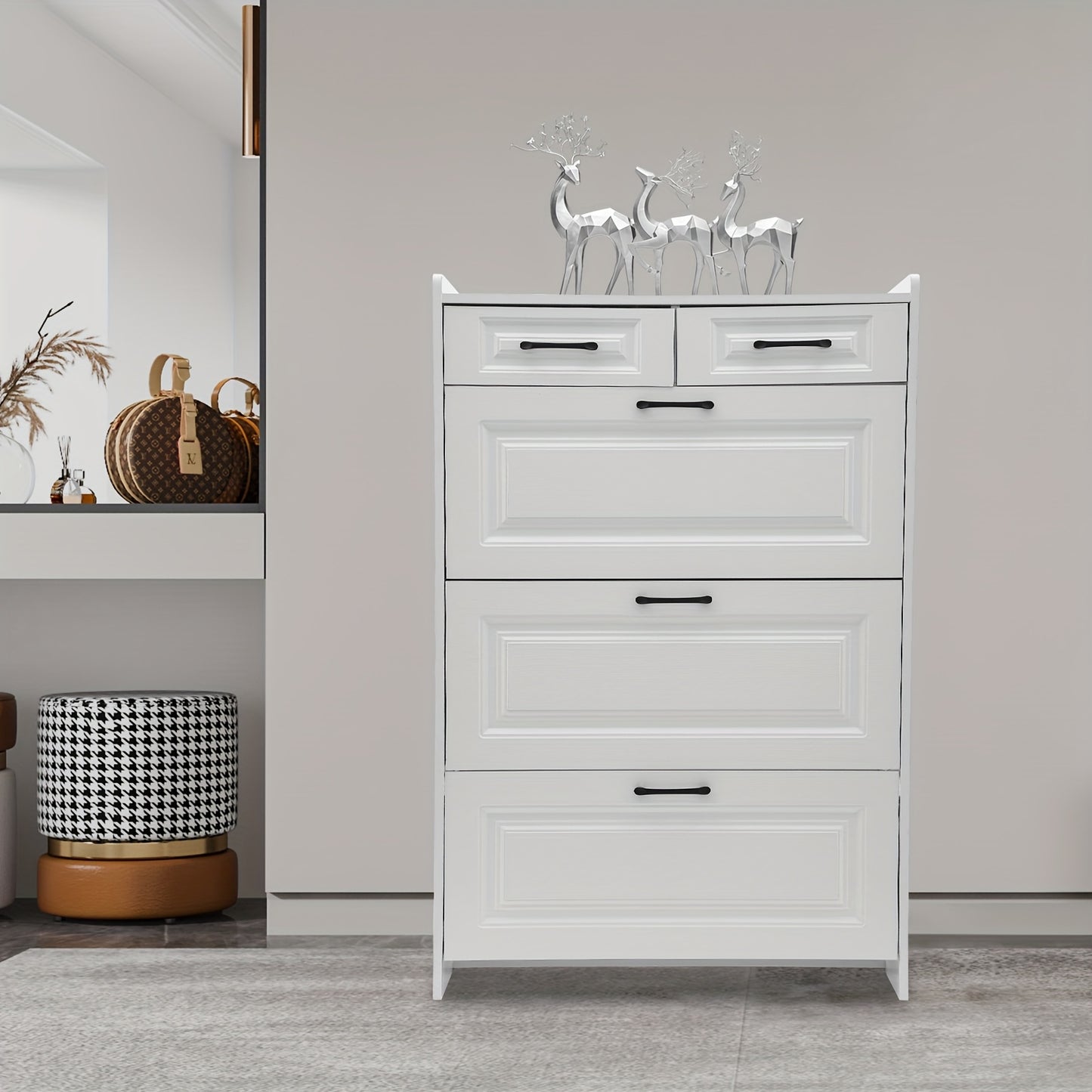 Schoenenkast – Schoenenrek – Schoenenopberger – Halmeubel – Schoenenbank – Wit Hout – 16-20 Paar – Ruimtebesparend Design