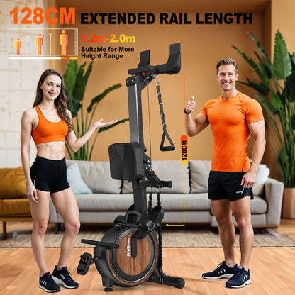 Roeitrainer – Roeimachine – Roeiapparaat – Roeiapparaat – Roeitrainer Magnetisch – 16 Weerstandsniveaus – Inklapbaar Compact – Stevig Stalen Frame