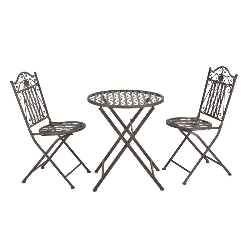 Bistro Set Biella 3pcs Foldable Metal