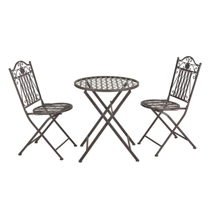 Bistro Set Biella 3pcs Foldable Metal
