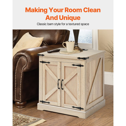 Rotan Salontafel – Rattan Tafel – Koffietafel – Bijzettafel – Houten Tafel – Rechthoekig – Met Ingebouwde Stopcontacten en USB-poorten – 61 cm Breed