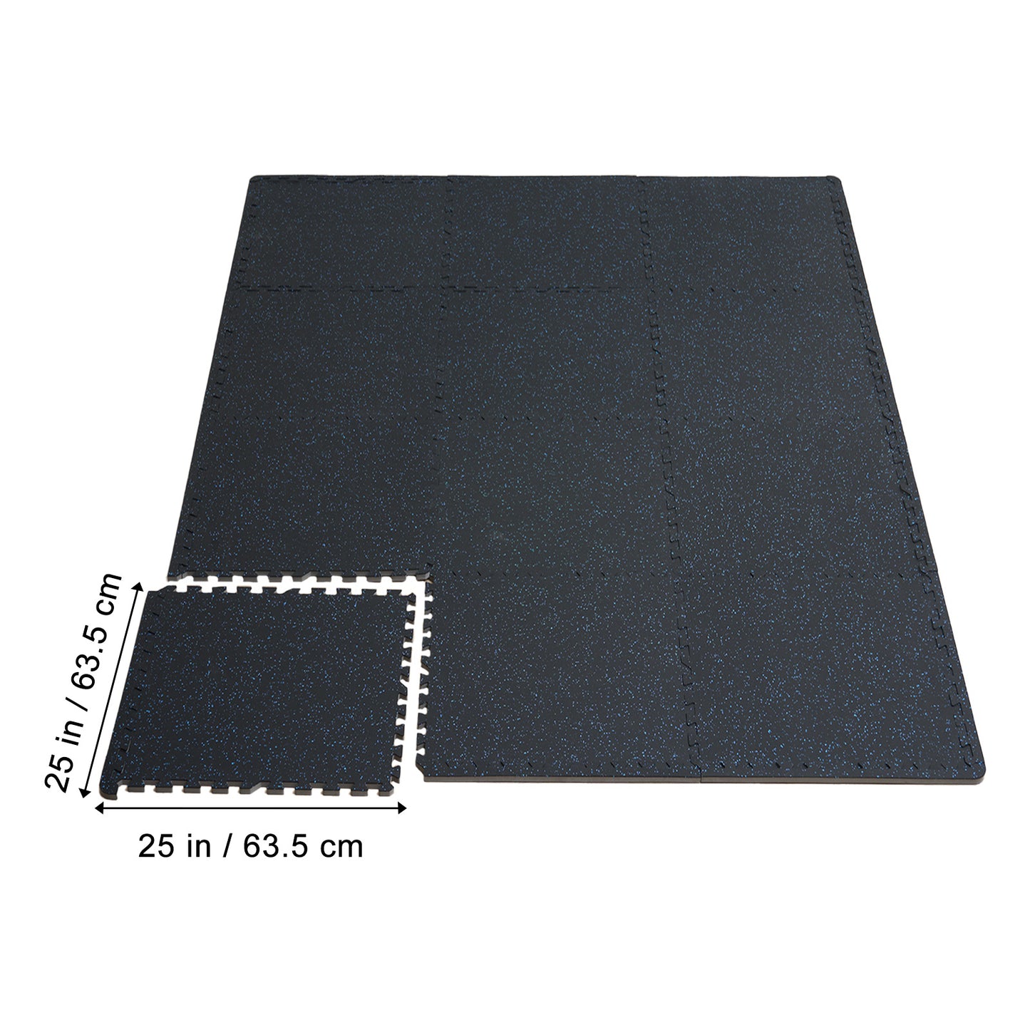 Fitnessvloer – Sportvloer – Trainingsmat – Gymvloer – Vloertegels – Schokabsorberend – Antislip rubber met EVA foam 25 Tegels 9,3 m²