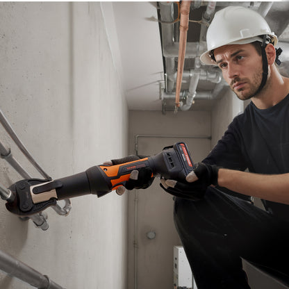 Elektrisch Persgereedschap – Persmachine – Krimptang – Buizenpers – Lithium Perskit – 360° Draaibare Perskop – Snelle Krimpcyclus 2-4s – Oranje/Zwart