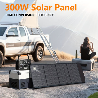 Opvouwbaar Zonnepaneel – Draagbaar Zonnepaneel – Mobiel Zonnepaneel – Reis Zonnepaneel – 300W Vermogen – 22,5% Efficiëntie