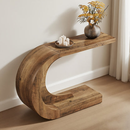 Mid-Century Modern Sidetable – Console Tafel – Haltafel – Accent Tafel – Entree Tafel – Massief Hout – Compact Onder 68,5 cm Hoog