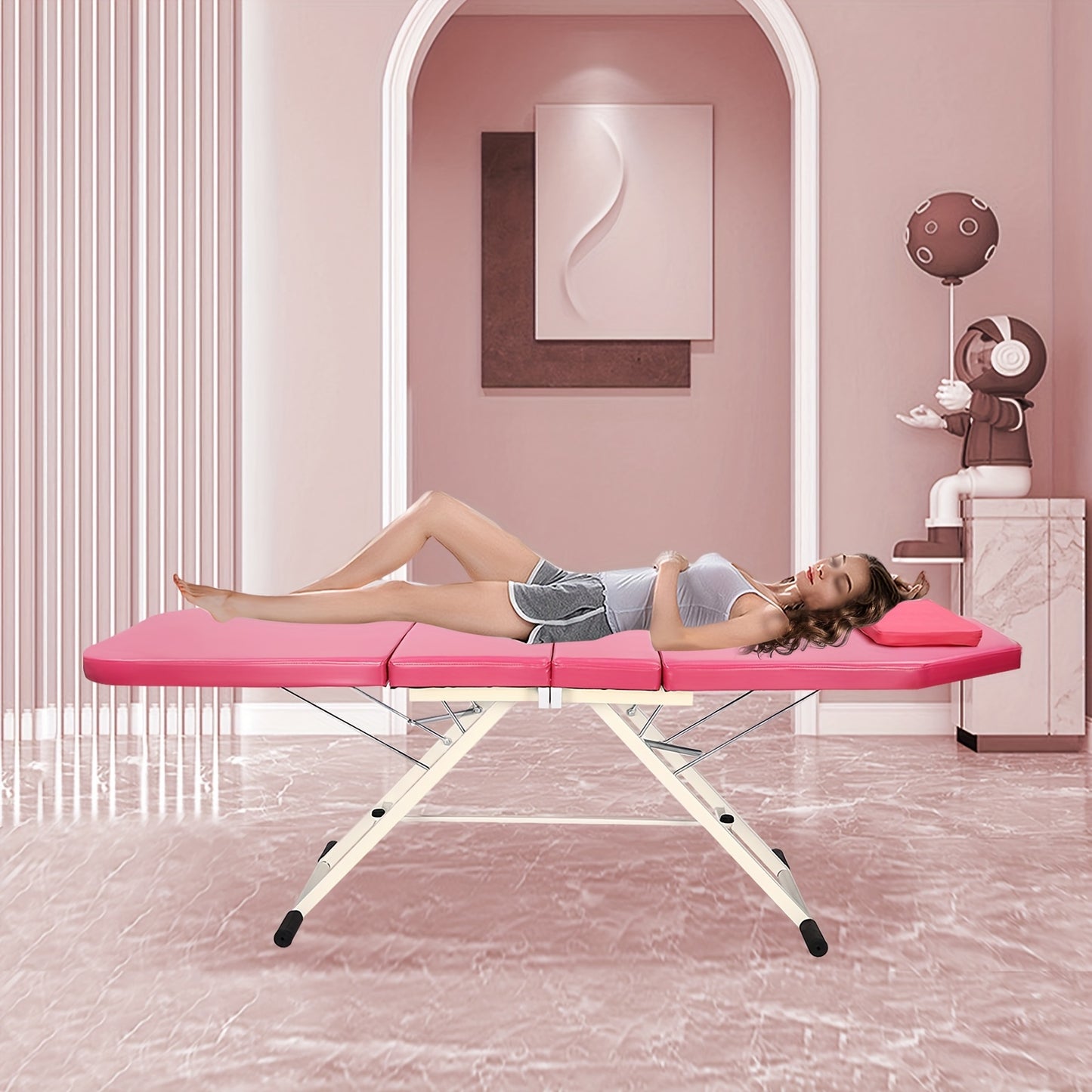 Massagetafel – Massagebed – Behandeltafel – Massagebank – Massagebed inklapbaar – Verstelbaar – Stevig Stalen Frame – Hoog Draagvermogen 250 kg