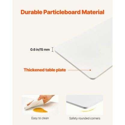 Mobiele Bedtafel – Verstelbare Tafel – Bedtafel Op Wielen – Overbed Tafel – Werktafel Voor Thuis – Verstelbare Hoogte – Robuust Metalen Blad