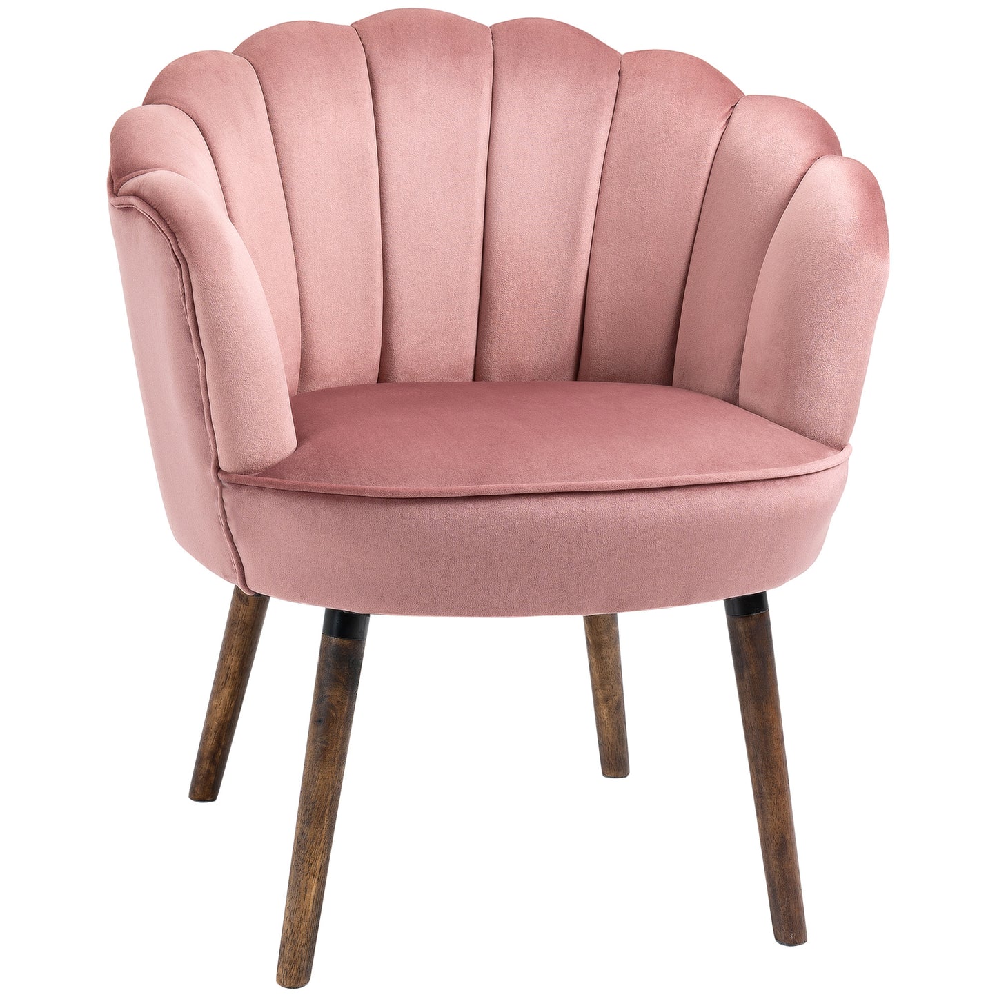 Eetkamerstoel – Keukenstoel – Fauteuil – Woonkamerstoel – Rosa Variant – Fluweelachtige Polyester Bekleding – Duurzame Rubberhouten Poten – 66 x 66 x 78,5 cm