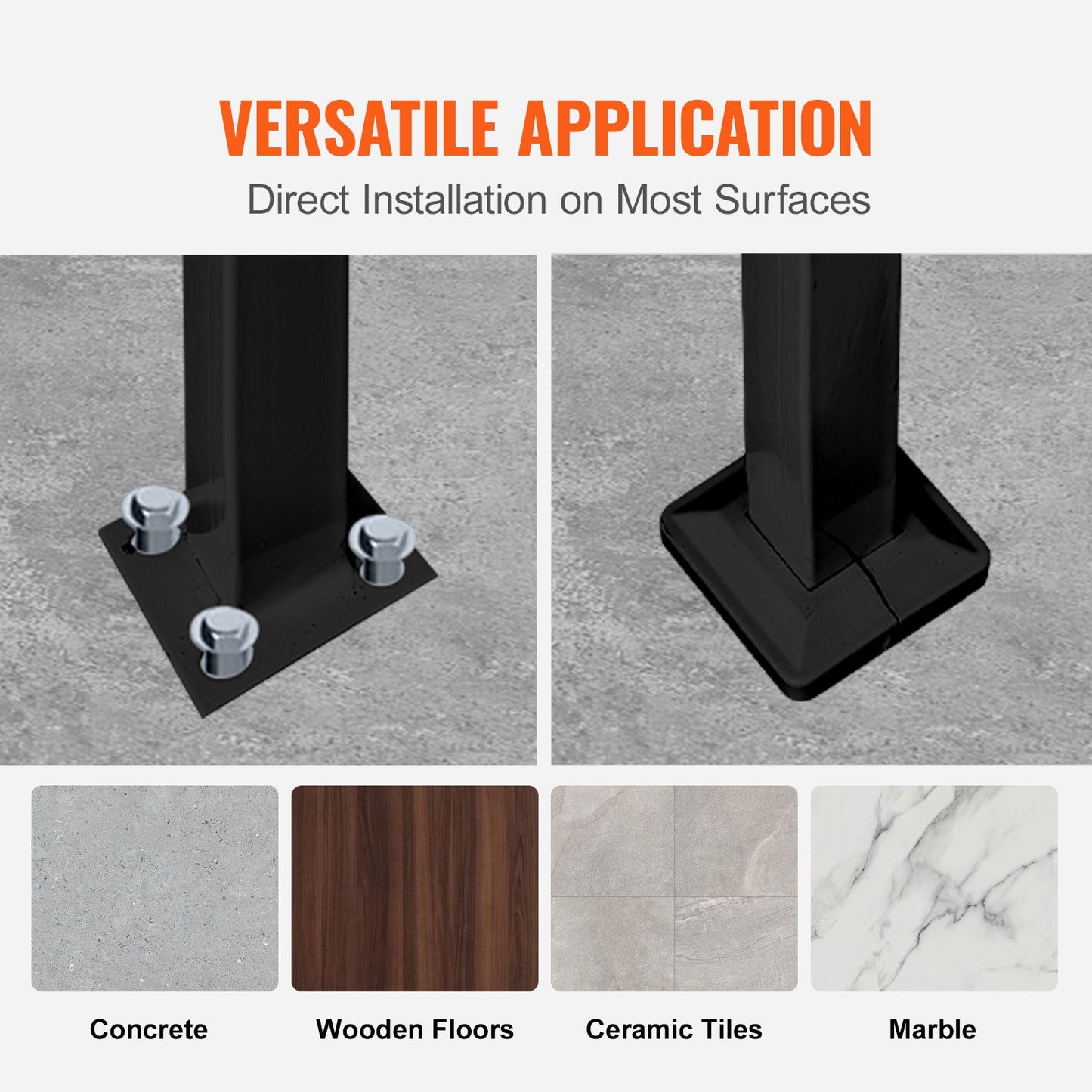 Trapleuning – Handrail – Balustrade – Traprail – Leuning – Smeedijzer – Verstelbaar tot 106 cm – Inclusief Bevestigingsset