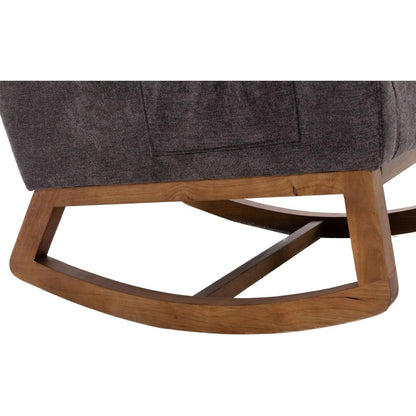 Schommelstoel – Schommelfauteuil – Wipstoel – Relaxstoel – Lounge Stoel – Gestoffeerd Met Traagschuim – Stevig Hardhouten Frame