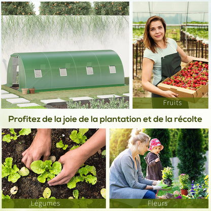 Kas – Tunnelkas – Kweekkas – Plantenkas – Tuinkas – Groot formaat 18 m² – Verzinkt Stalen Frame & UV-bestendige PE Folie