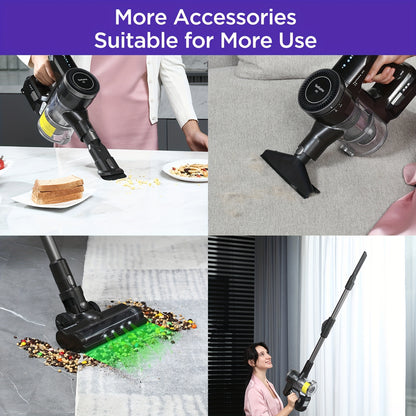 Yanhama Handheld Cordless Vacuum Cleaner, Quiet, 4-speed Adjustment, Long Battery Life, 60 Minutes Of Use, LED Display Screen, Suitable For Pet Hair/floor/carpet, Wall Mounted Charging