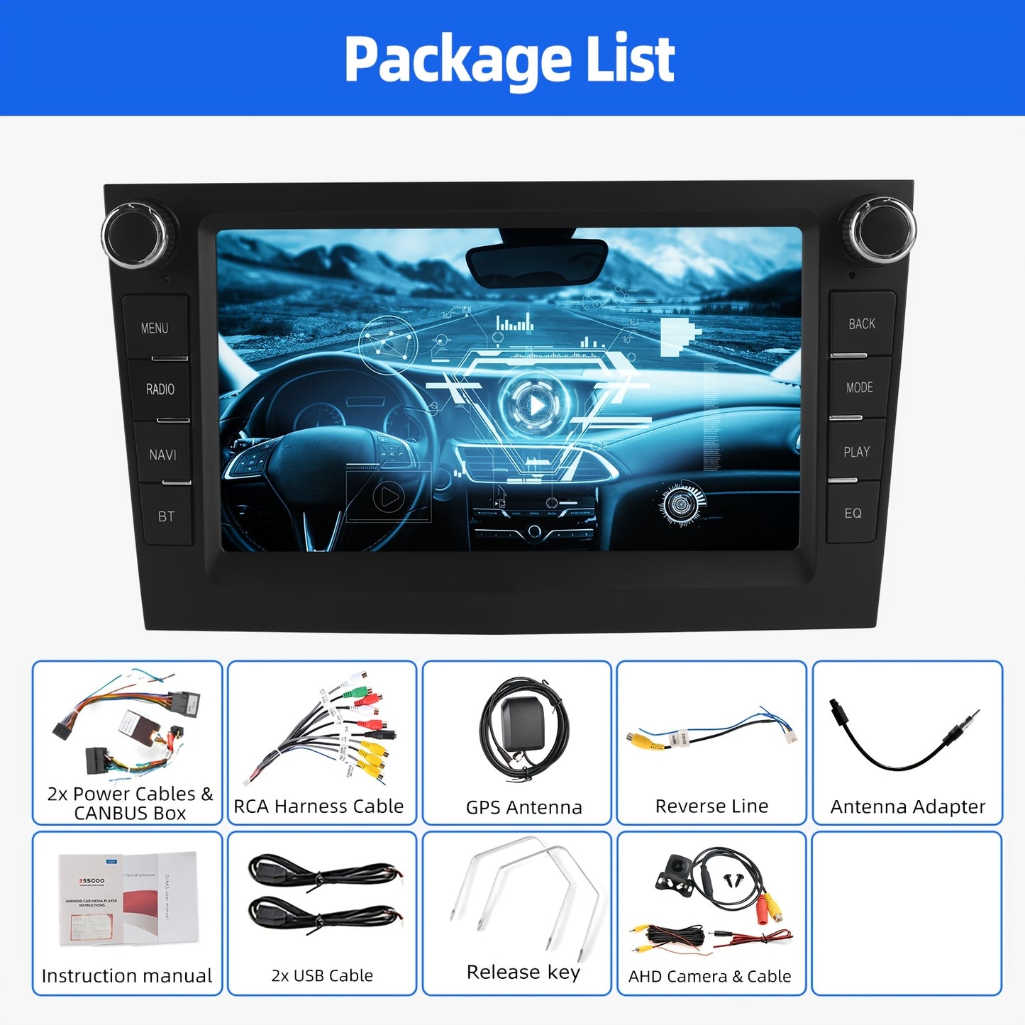 Autoradio – Autostereo – Car Multimedia – Auto Audio – Android 14 Systeem – 7 Inch HD IPS Touchscreen – Draadloos Apple CarPlay & Android Auto