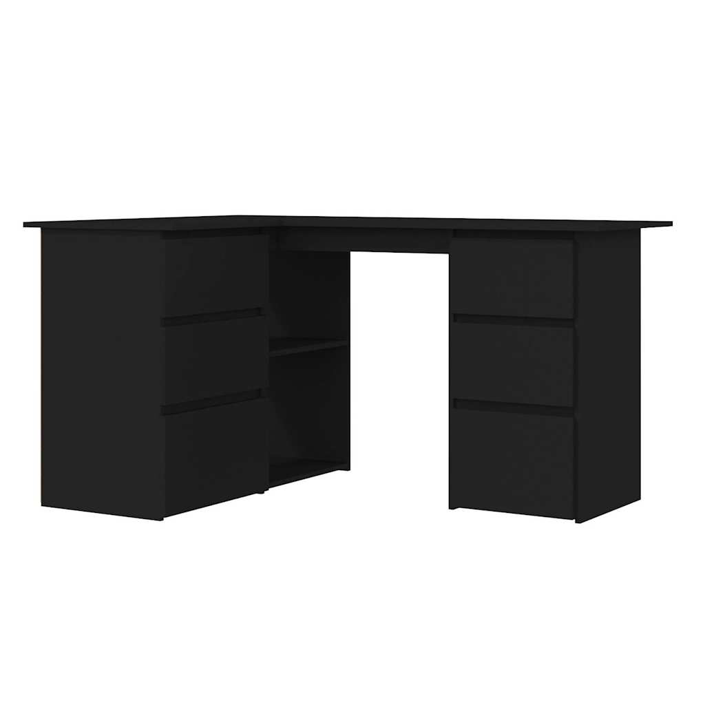 Hoekbureau – Hoekbureau Gaming – Bureautafel – Computertafel – L-vormig – Hout – Stevig en Vochtbestendig – Met 2 Deuren en 4 Lades – Artisan Oak