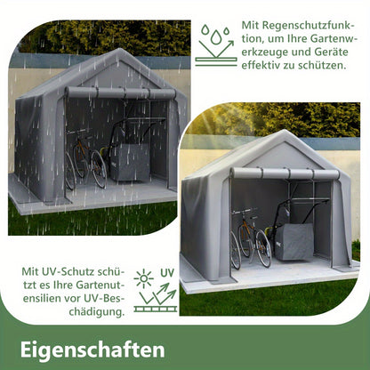 Fietsenstalling – Fietsenhuis – Garage Tent – Tuinberging – Opslag Tent – 160x220x165 cm – Stevig Metaal – Donkergrijs