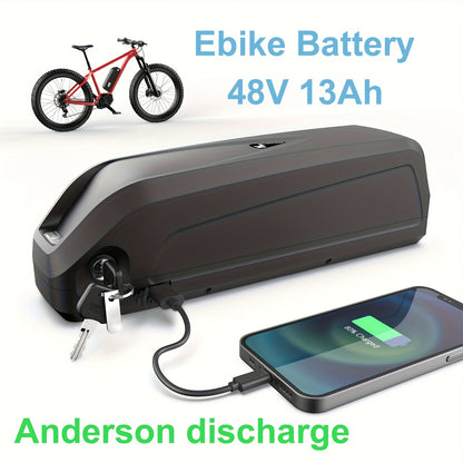 Ebike Accu – Elektrische Fietsaccu – Lithium Batterij – Fiets Batterij – Pedelec Accu – 48V 13AH – 30A BMS Met 8-Voudige Beveiliging – Veiligheidsslot En Display