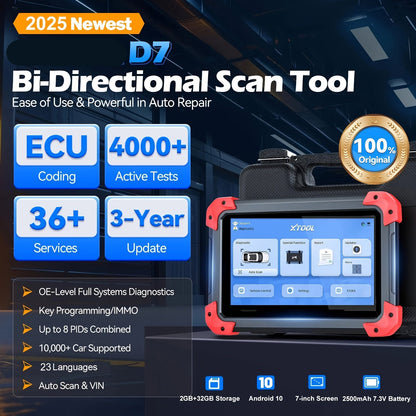 OBD Scanner – Autodiagnose Tool – Diagnoseapparaat – Foutcode Uitlezer – Scan Tool – Bidirectionele Functie – 7 Inch Touchscreen Android 10 – 36+ Onderhoudsfuncties Met ECU Codering