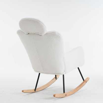Lounge‑Stoel met Zacht Gecushioneerde Zitting – Luxe Vrijstaande Ontspanningsstoel in Wit, Voor Woonkamer of Slaapkamer