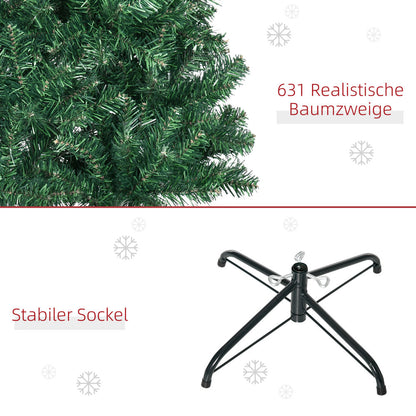 Kunstkerstboom – Nepboom – Kerstboom – Kunstboom – Dennenboom – 2,1 Meter Hoog – Groen PVC Met 631 Takken