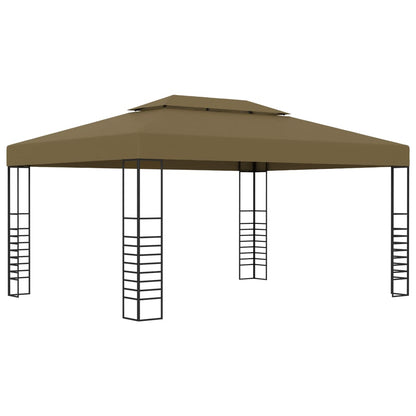 Overkapping Tuinkamer – Tuinhuis Partytent Pergola Serre – Taupe 3x4 Meter – Stalen Frame – Weerbestendig Polyester Dak