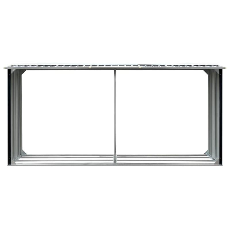 Houtopslag – Haardhoutrek – Brandhoutrek – Houtberging – Houtopslagrek – Gegalvaniseerd Staal – Extra Groot 330x92x153 cm – Weerbestendig & Stevige Constructie