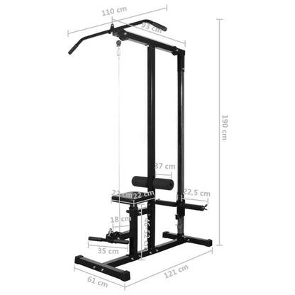 Power Tower – Krachtstation – Fitnessapparaat – Thuisgym – Sporttoestel – Tungsten Staal – Verstelbare Gewichten