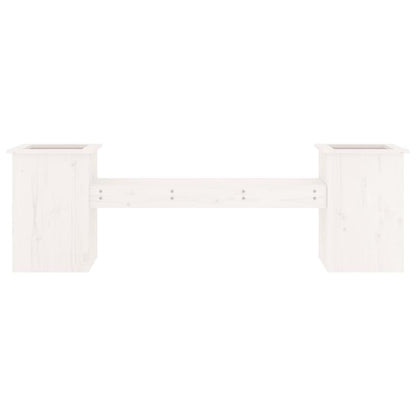Bench with Planters 184.5X39.5X56.5 Cm Made of White Pine Wood