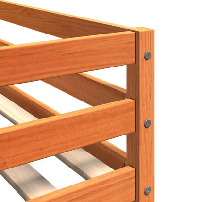 Hoogslaper – Stapelbed – Stapelbedden – Kinderbed – Eenpersoonsbed – Massief Houten Frame – Met 2 Ruime Laden – 75x190 cm – Europees Design