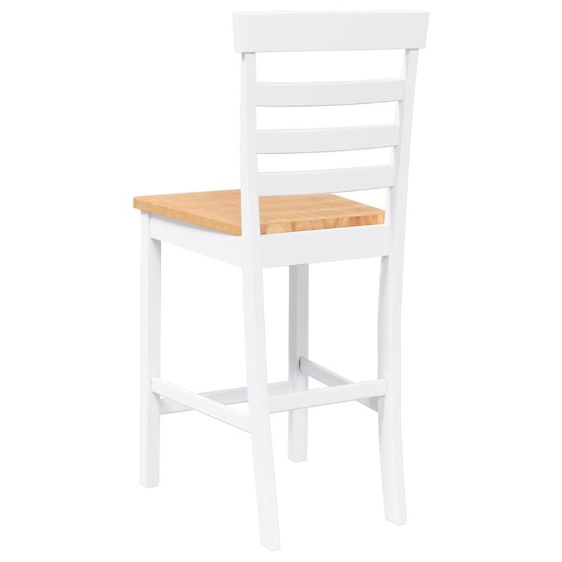 2pcs White Solid Wood Modern Bar Stools with Backrests - Heavy-Duty -like Particle Board, Square Counter Height Chairs Island, Breakfast Nook, Cafe - Easy Assembly ( Wood Grain)