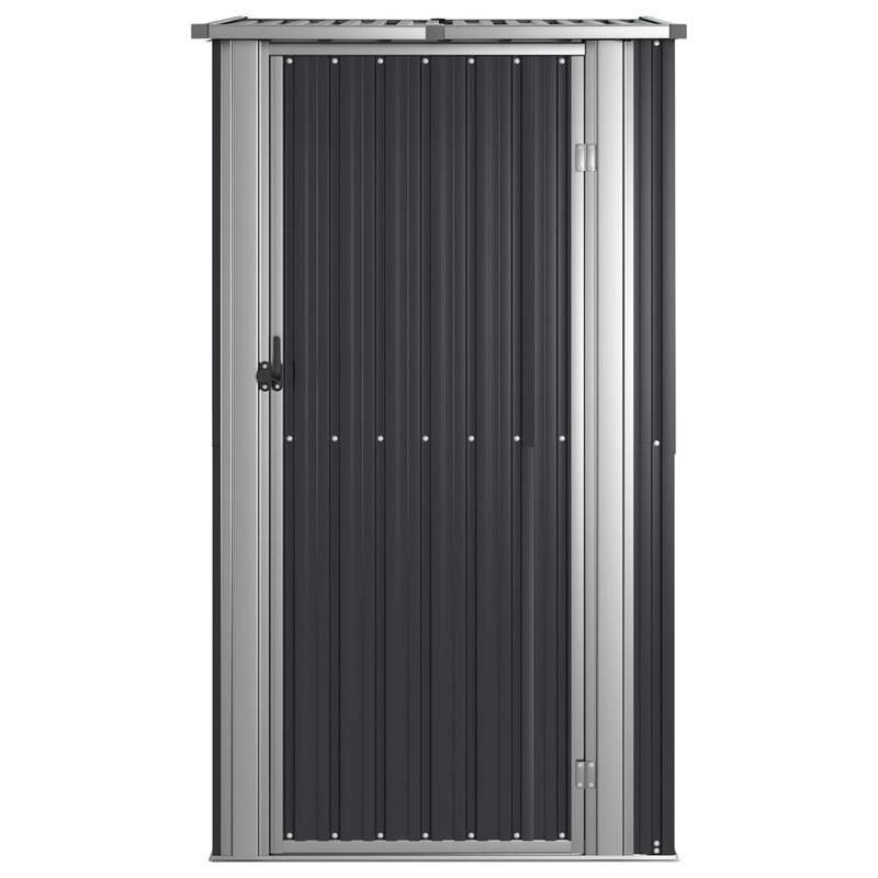 Tuinhuisje – Tuinschuur – Tuinberging – Gereedschapsschuur – Tuinkast – Gegalvaniseerd Staal – Weerbestendig Met Ventilatie & Dubbele Deuren – Antraciet – 118,5x97x209,5 cm
