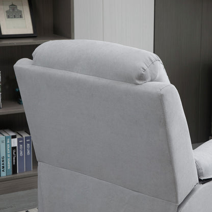 Relaxfauteuil – Relaxstoel – Ligstoel – Elektrische Fauteuil – Sta-op Stoel – Verstelbare Rugleuning 160° – Elektrisch Verstelbare Voetensteun – Polyester Linnen Look Lichtgrijs