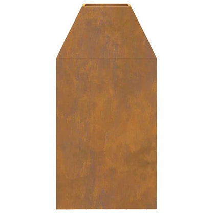 Fire Pit Brown 50 x 50 x 100cm Corten Steel - This Stylish Rectangular Outdoor Fire Pit Provides Warmth and Ambiance on Chilly Evenings. Durable Build for Long-Lasting Use, Eliminating Worries About Wear and Tear. Perfect Cho