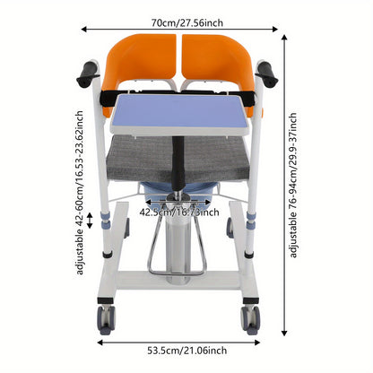 Stoelverhoger – Zitverhoger – Booster Seat – Verhoogkussen – Zitkussen – Compact – Transparant Acryl – Zonder Elektriciteit – Oranje Variant
