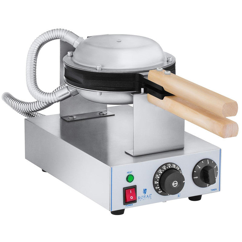 Bubble Waffle Maker Griddle, 1415W, Royal Catering RCWM-1400-B