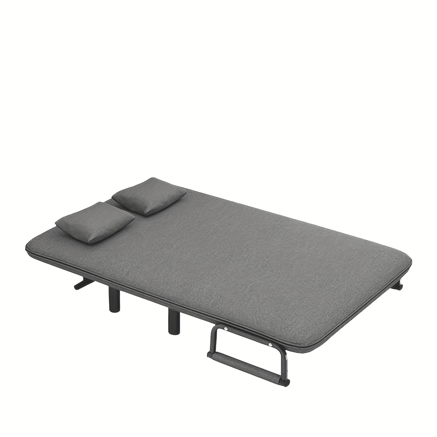 Slaapbank – Bank – Slaapstoel – Zetelbed – Slaapfauteuil – Verstelbare Rugleuning – Stevig IJzeren Frame – Grijs Polyester